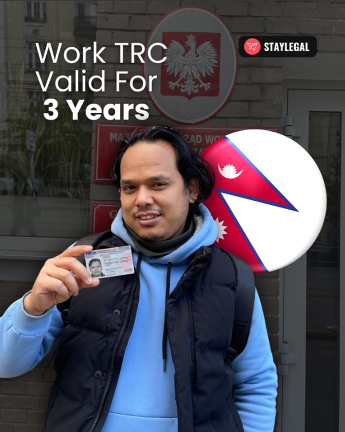 Client from Nepal with a Work residence card, valid 3 years